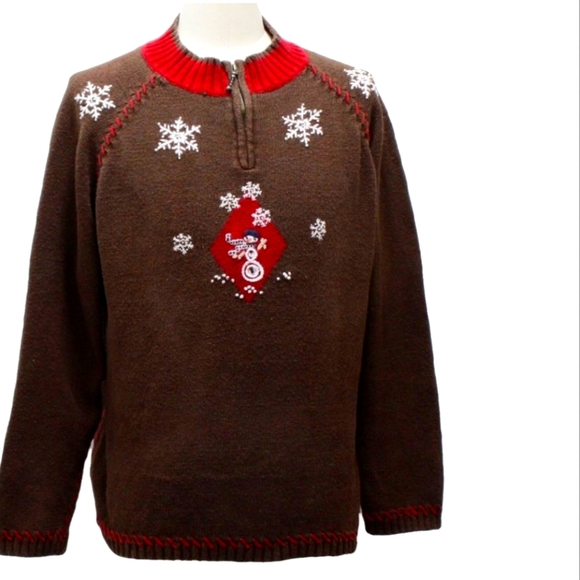 Vintage Mandal Bay Unisex Ugly Christmas Sweater size Large - Picture 1 of 3
